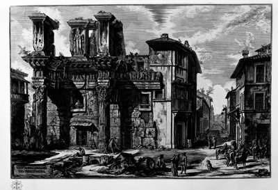 Ansicht der Überreste des Forums von Nerva von Giovanni Battista Piranesi